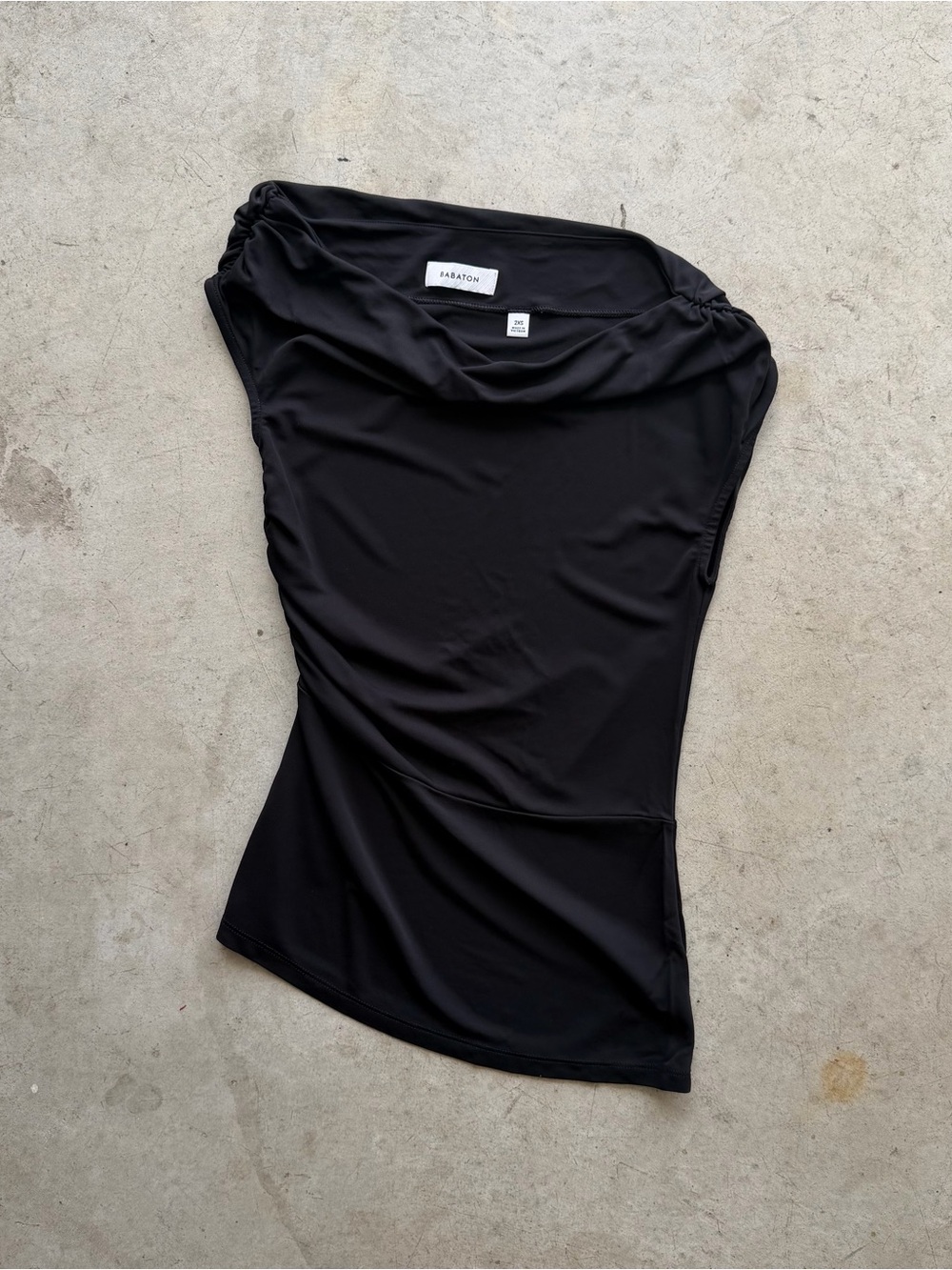 Black Babaton Gallery Ruched Top
